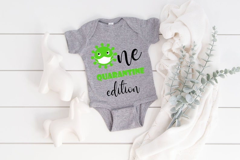 Download First Birthday Quarantine Edition SVG for Onesies Virus | Etsy