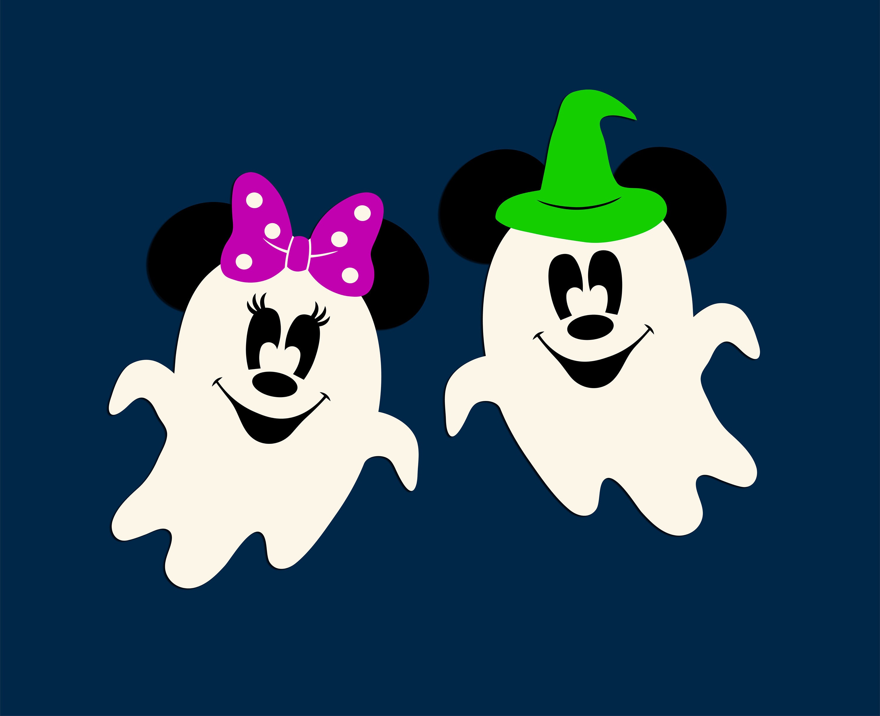 Mickey Halloween ghosts SVG Cute Spooks svg cut files for | Etsy