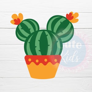 Mouse head shape Cactus T-shirts SVG -Mouse plants svg cut files for cricut & png, eps, pdf clipart printable. Vector DIGITAL DOWNLOAD!!!