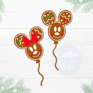 Mouse Head Gingerbread SVG – Christmas Balloons Holiday decor cut file for cricut & eps, ai, png, pdf. Vector graphics DIGITAL DOWNLOAD!!!