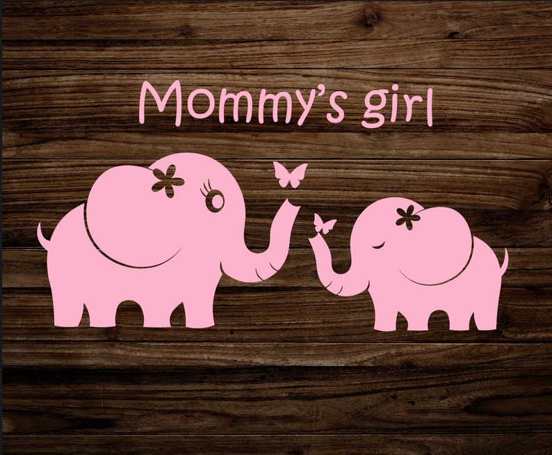 Download Mother and Baby elephant SVG files Cute Wild Animal svg | Etsy