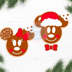 Mouse Head Gingerbreads – świąteczne dekoracje SVG pliki do cięcia dla cricut i eps, ai, png, pdf clipart. Grafika wektorowa CYFROWE POBIERANIE!!!