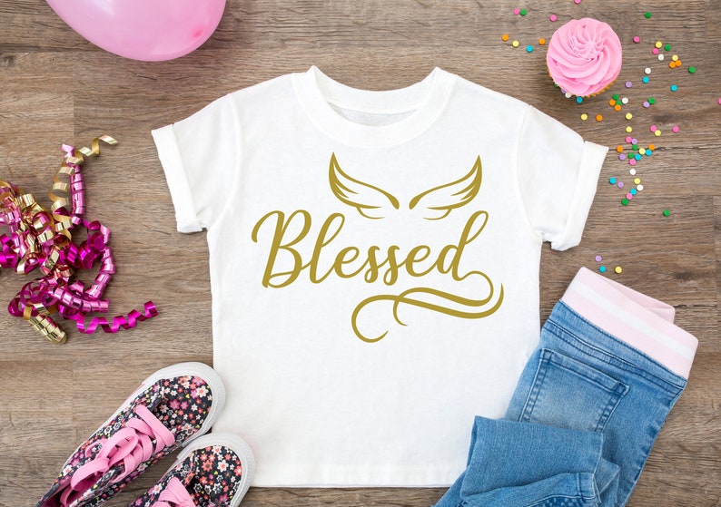 Download Blessed Quote svg for kids Cute T-shirt Design SVG cut files | Etsy