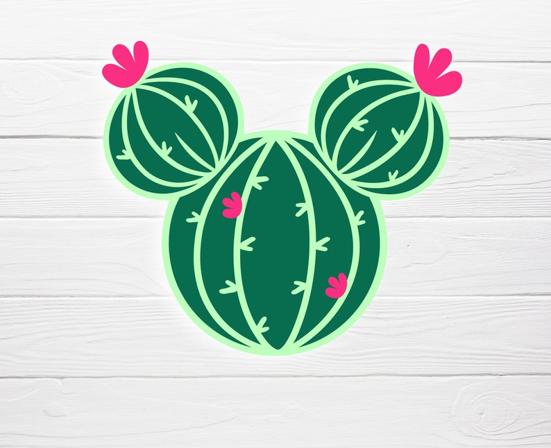 Download Mickey Head Cactus SVG for t-shirts Disney plants svg cut | Etsy