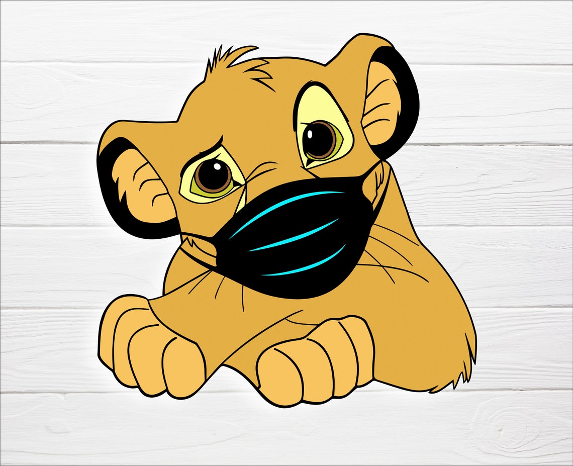 Disney Simba Lion King Face mask Quarantine SVG files svg | Etsy