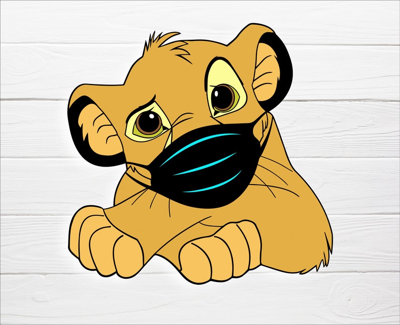 Download Disney Simba Lion King Face mask Quarantine SVG files svg | Etsy