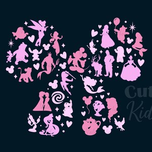 Cartoon Held Schleife SVG - Maus Silhouette Retro Coquette Schleife Schnittdateien -Vektorgrafiken -DIGITAL DOWNLOAD! Kommerzielle Nutzung -Instant Download!