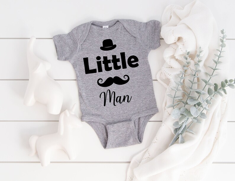 Download Cute Baby Boy designs for Onesies Little Man SVG cut files ...