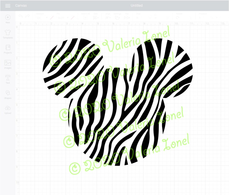 Download Zebra Skin Pattern Design for shirts Mickey Head SVG cut ...