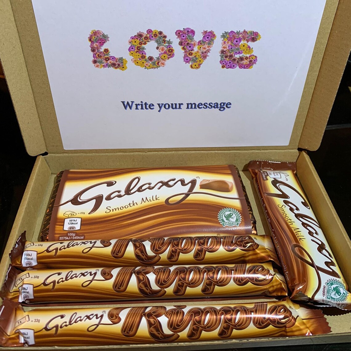 Galaxy Letter Box Gift Box Selection Chocolate Sweet Hamper Etsy