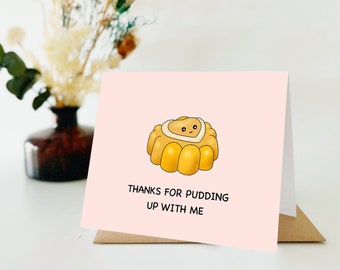 Mango Pudding Valentine's Day Card: Funny Food Pun