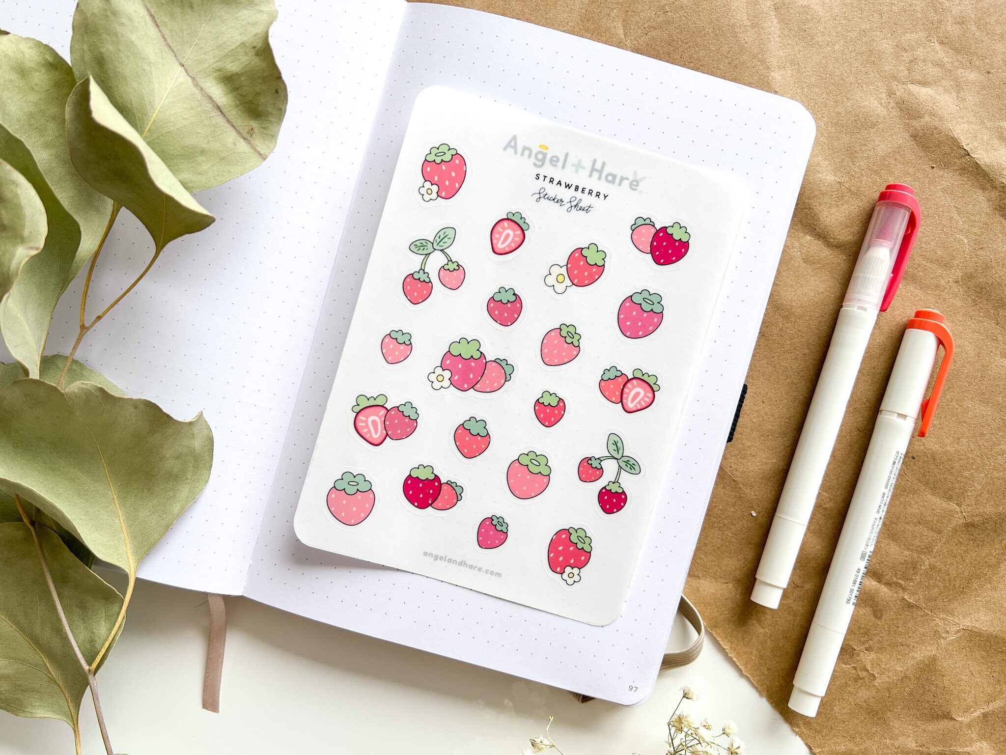 Strawberry Date Dots - Planner Stickers – Paper Kay