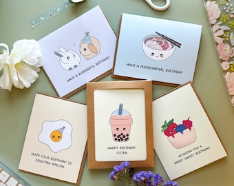 Birthday Cards Boxed Set | 5 Card Variety Pack Greeting Cards Birthday Celebration Funny Cards Value Pack Cute Bday Party Cards For Everyone