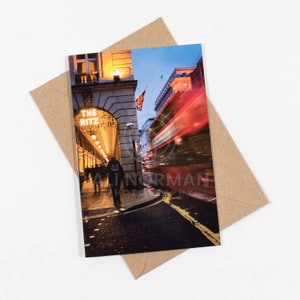 Doppeldeckerbus, London, England - 10 Blankokarten mit braunen Bastelumschlägen | Reisebilder |Blanko Grußkarten |Foto Briefpapier