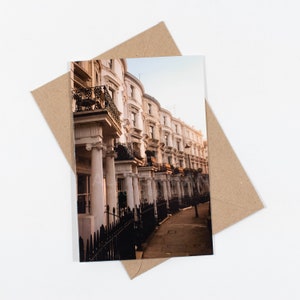 Notting Hill à Londres, Angleterre - 10 cartes vierges avec enveloppes artisanales marron | Images de voyage | Cartes de vœux vierges | Papeterie photo