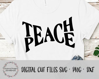 Teach Peace Svg Etsy