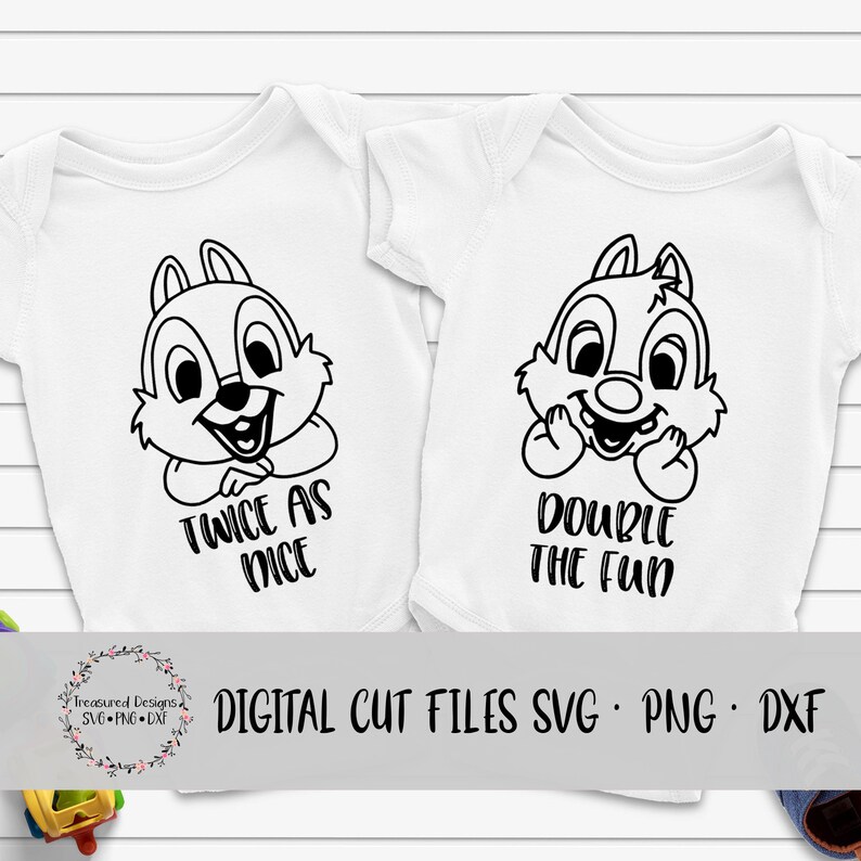 Download Chip and Dale Twins SVG cut file Disney SVG Twins funny | Etsy