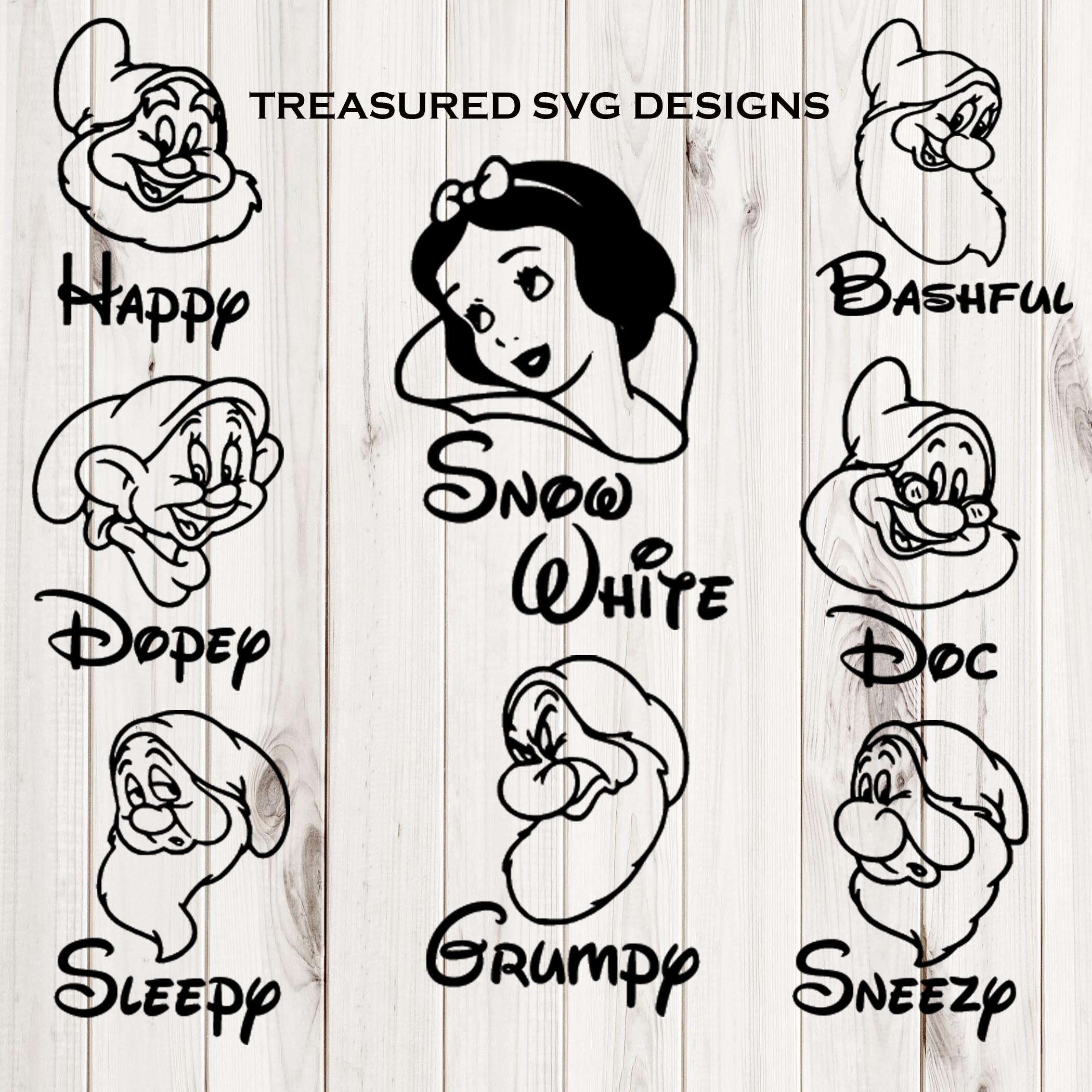 Download Snow white and the seven dwarfs SVG cut file bundle Disney ...