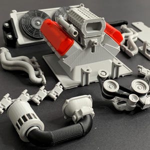 Engine for Vanquish H10 Optic, 3D Printed, PETG, Scale Crawler Part Knight Customs Design Radio Control Engine Model Truck 1:10 Scale RC