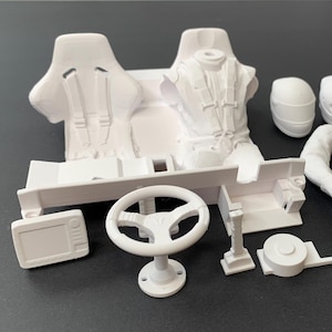 Interior Detail Set for Vanquish H10 Optic, 3D Printed, Scale Crawler Part, Knight Customs Design, Radio Control Model Truck, 1:10 Scale RC