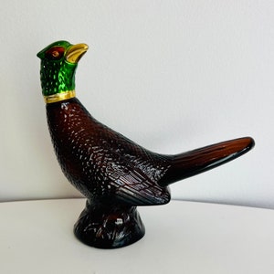 Vintage Avon After Shave Bottle, &quot;Tai Winds&quot; Pheasant Decanter, for hunting decor bird art figurine collectible Avon gift