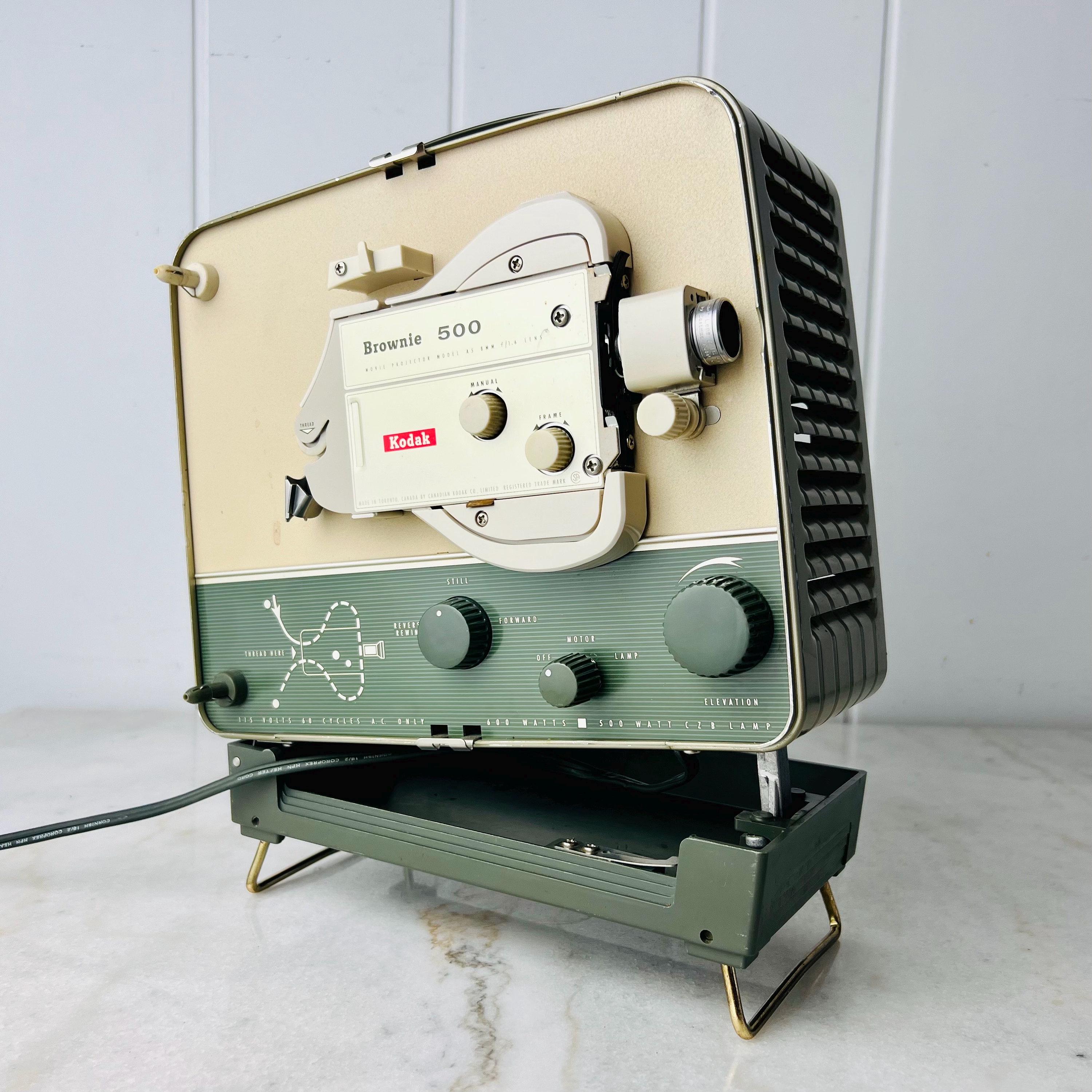 Vintage Kodak Brownie 500 Movie Projector, Working Lamp, 1950s