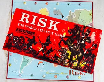 Vintage Risiko Brettspiel, das Continental Spiel 1963 Parker Bros Strategie Kanada