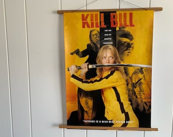 Vintage Kill Bill Movie Poster, Vol. 1 featuring Uma Thurman in the Quentin Tarantino Classic from 2003 collectible film gift