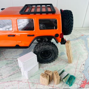 Small Roof Rack for Axial SCX10-III Jeep JLU Wrangler, rc crawlers and models, 3D Printed PETG, Knight Customs, Radio Control, 1:10 Scale