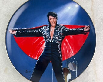 Elvis Presley Collector Plate "In the Spotlight" Hawaii 1972 - 8.5" Delphi Limited Edition