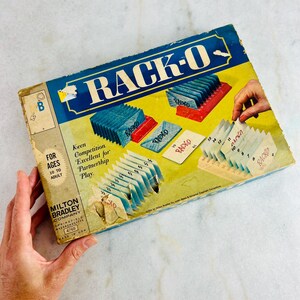 Rack-O vintage 1956, complet, idéal pour apprendre les nombres et créer des motifs, soirée jeux en famille, cadeau