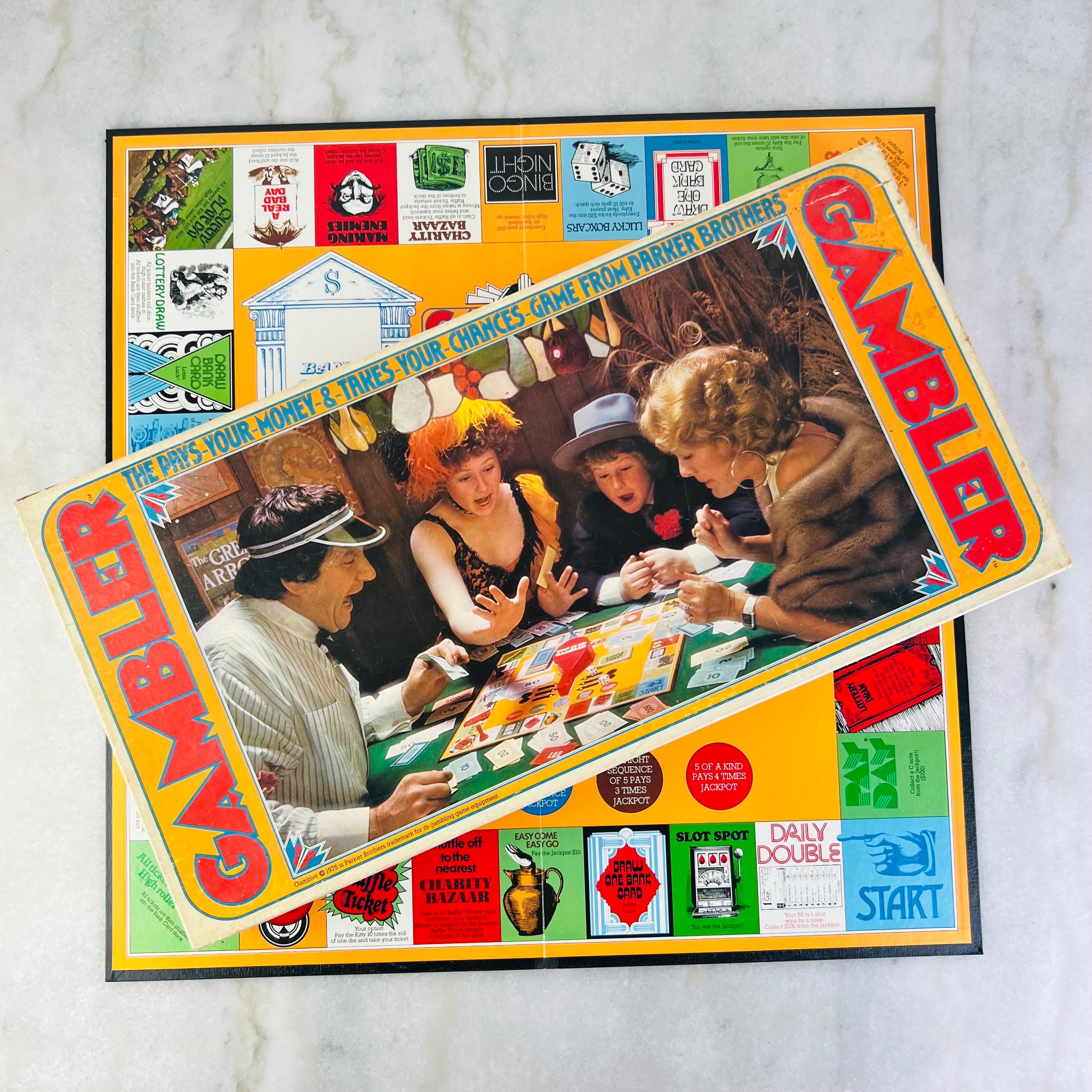 1975年USオリジJIM GAMBLE GAMBLE & FRIENDS Vintage 1975 Gamblers Board Game, Parker Brothers Out-of-print
