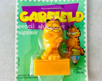 Vintage 1976 Garfield Pencil Sharpener school supplies in original packaging, NIB, Berol Canada, collectible