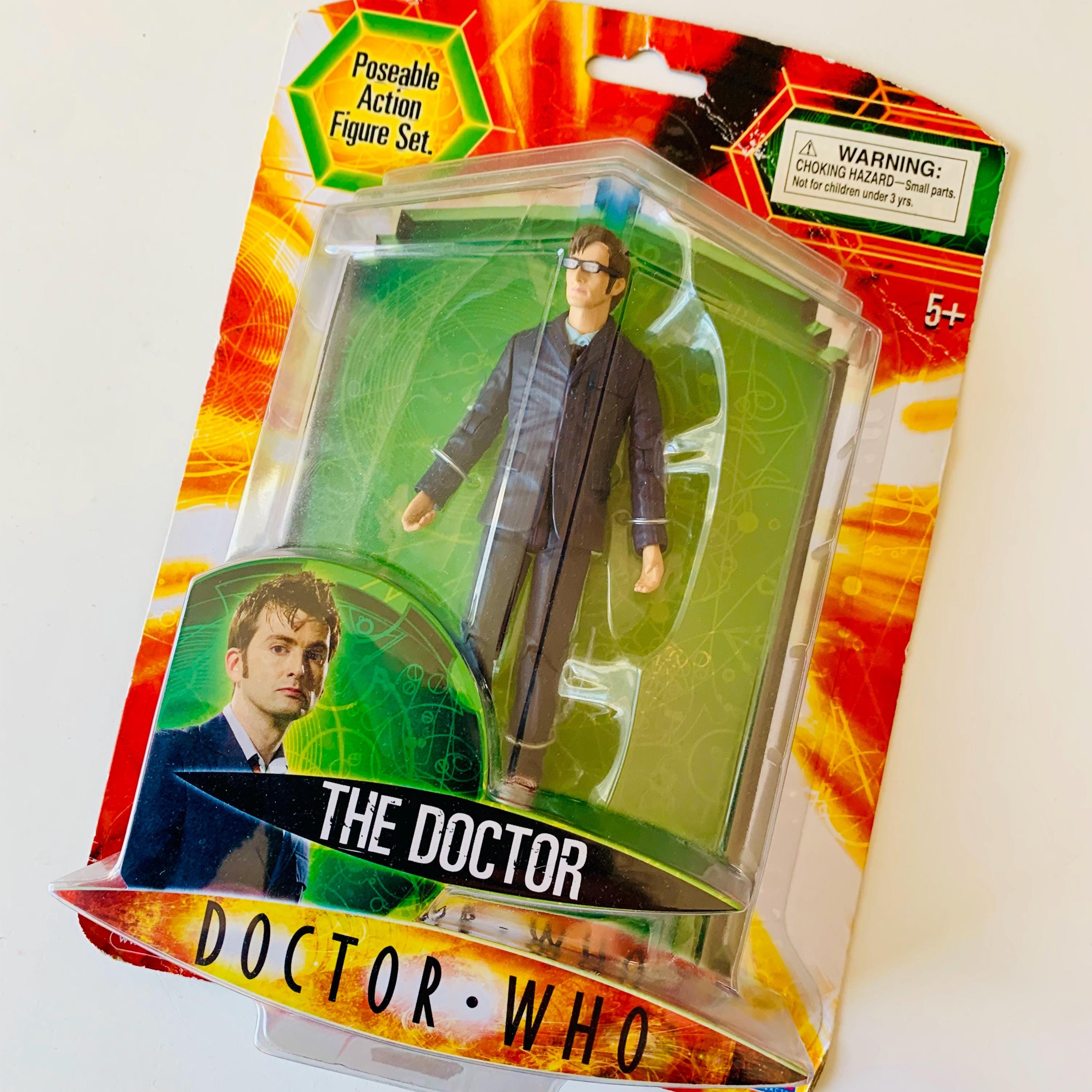 Vintage Doctor Who Action Figure 10th anniversary edition Dr Who David Tennant  in Original Package circa 2006 Collectible NIB