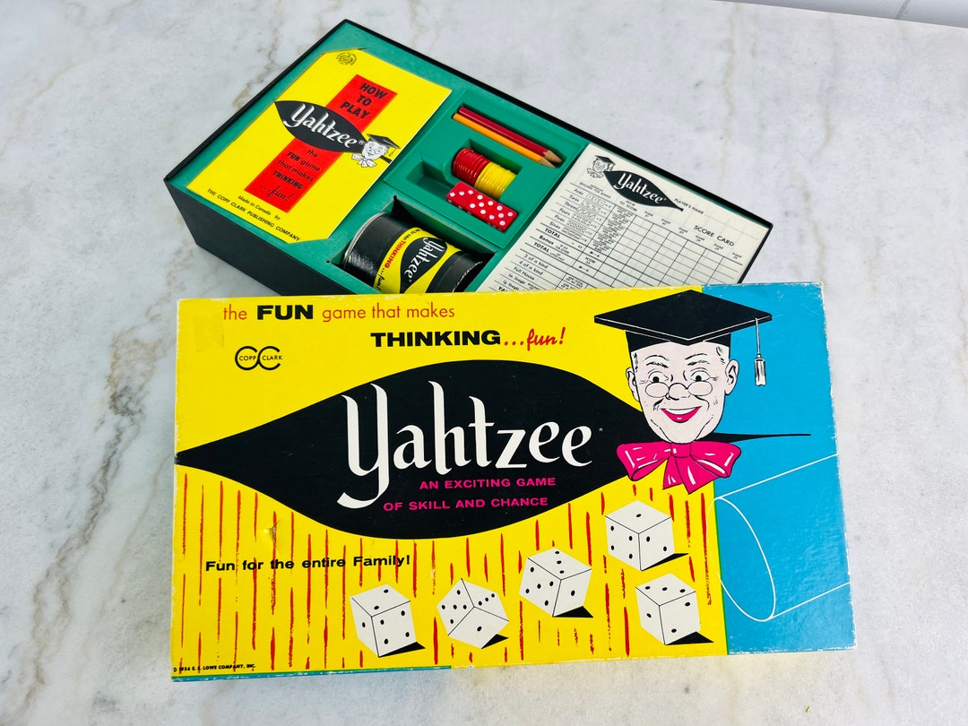 Vintage 1956 Yahtzee Board Game, First Edition, E.S. Lowe Company