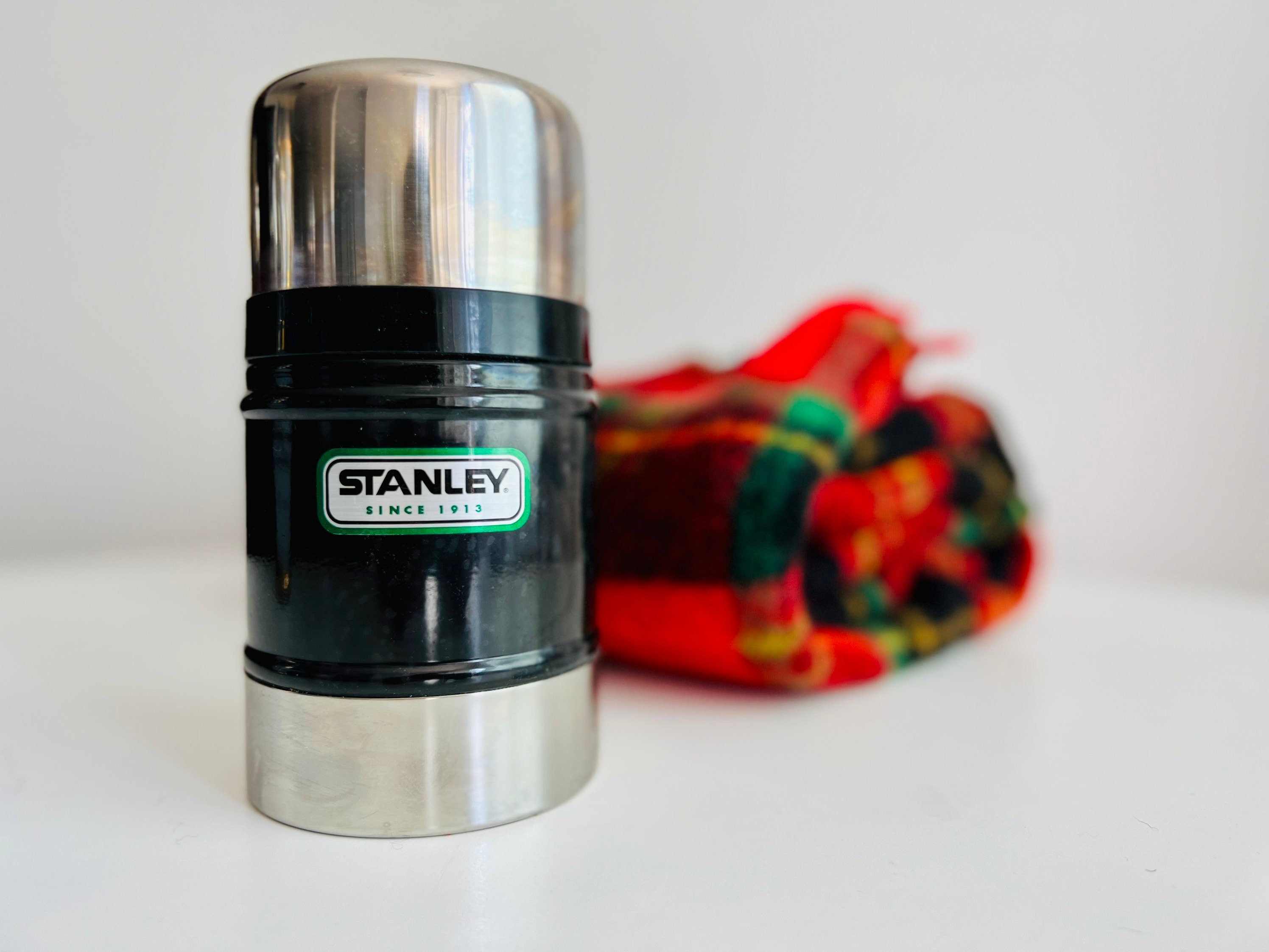 Vintage Stanley Thermos, Black and Chrome, Keeps Drinks Hot or Cold, for  Retro Picnic, Cottage Beach Decor, Vintage Camping Gear Collection 