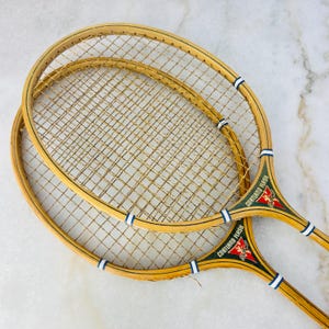 Lot De 2 Raquettes De Tennis Vintage Titan - Métal Magnésium - France/Japon