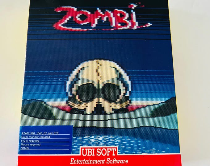 Featured listing image: Vintage Ubisoft Zombi Video Game, 1990 Atari ST release, in Original Box