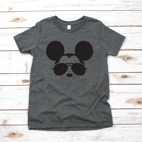 Custom Mickey Mouse Name Shirt - Infant Toddler Youth Mickey Shirt - Disney Kids Shirts - Cool Mickey Sunglasses T Shirt - Personalized Name