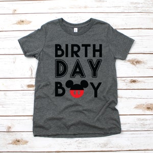 Custom Mickey Birthday Boy T Shirt - Personalized Disney Mickey Birthday Shirt - Name Monogram Mickey Birthday Shirt