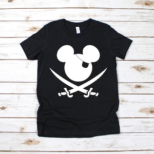 Custom Mickey Mouse Pirate Disney T shirt - Name Monogram Mickey Youth Kids Shirt  - Personalized Disney Matching Family Shirts