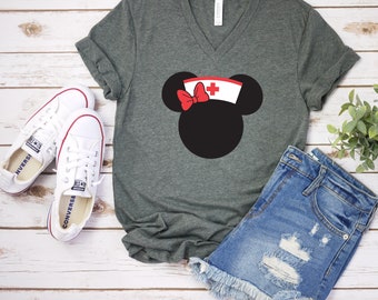 Minnie Mouse Nurse Adult Disney T Shirt - Unisex Shirt - Health Care Worker