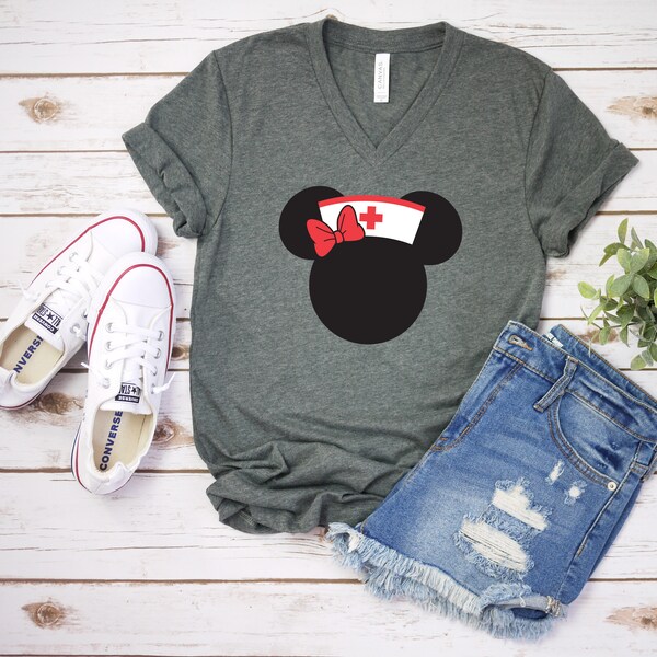 Minnie Mouse Nurse Adult Disney T Shirt - Unisex Shirt - Health Care Worker