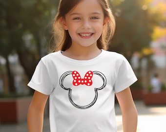 Koszulka Scribble Minnie Mouse Disney - niemowlęta, maluchy i młodzież - pasujące koszulki rodzinne