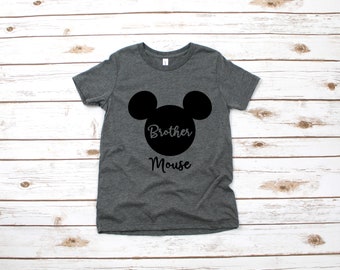 Brother Mouse Mickey Kids T Shirt - Infant Toddler Youth Mickey Shirt - Disney Kids Shirts - Family Matching