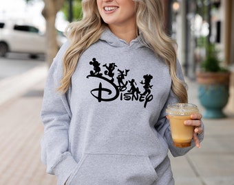 Disney-Figuren Erwachsene Unisex Hoodie Sweatshirt - Disney Reise Familien-Matching - Classic Mickey Mouse Pluto Goofy Donald Minnie