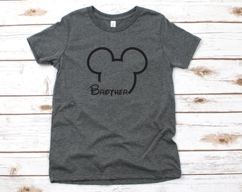 Maglietta per bambini Brother Mouse Topolino - Camicia per bambini piccoli - Camicie per bambini Disney - Abbinamento familiare