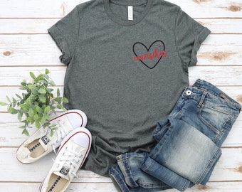 Counselor Love Heart T Shirt - Counselor T Shirts - Counselor Love Shirt - Gift for Counselor - Counseling Statement Shirt