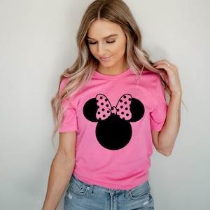 Minnie Polka Dot Bow T Shirt- Disney Trip Matching Shirts - Minnie Mouse T Shirt - Cute Minnie Shirt