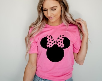 Minnie Polka Dot Bow T Shirt- Disney Trip Matching Shirts - Minnie Mouse T Shirt - Cute Minnie Shirt